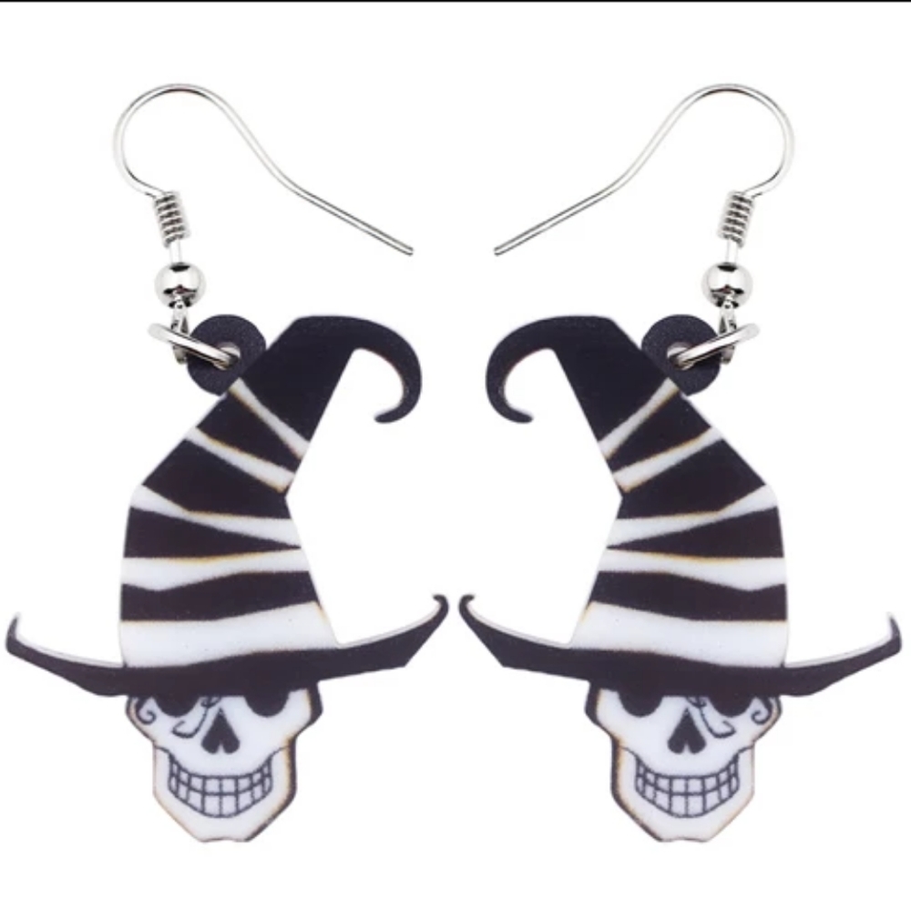 Halloween Day Of The Dead Dangle Earrings